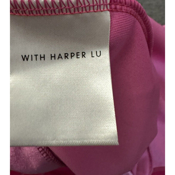 With Harper Lu Ruched Velvet Maxi Dress Pink  Fuchsia Size S - Picture 7 of 11